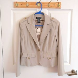 Stitch-Lined Single Breast Blazer Jacket 6P